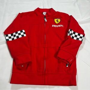 Ferrari Kid Full Zip Red Sweater Track Jacket Size 3T‎ Rhinestones